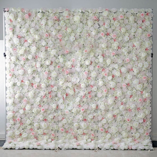Luxury Artificial 3D Rolled Up Hotel Home Decoration for Wedding Party Ceiling Decoration Blush Pink Flower Wall