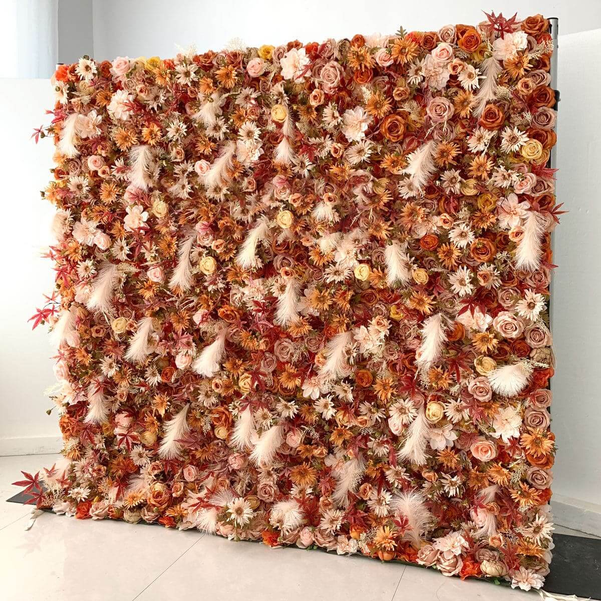 Scene Decoration New Feather Artificial Flower Walls Panels For Hot Sale Customization