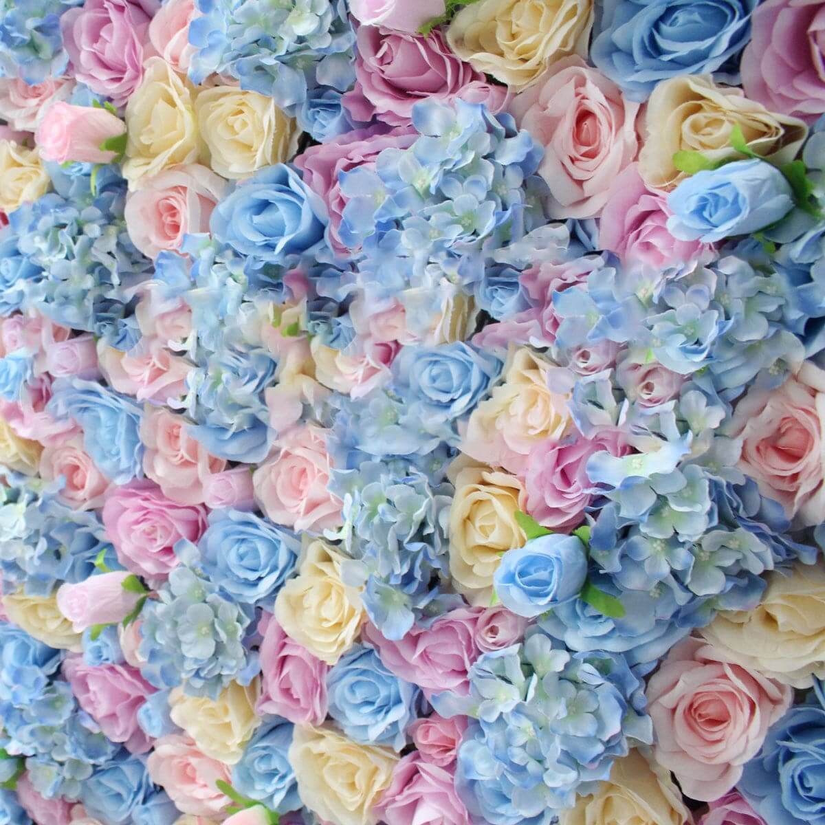 New style White Decorative Backdrop Ceiling Panel Indoor Colorful Artificial Faux Flower Wall for Event Decoration
