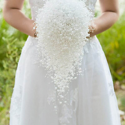 Decoration luxury Pearls Bridal Bouquet Romantic Wedding Flower Decor