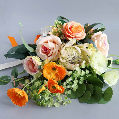 Stella Bouquets Artificial Peony Flower Bud Bouquet Flower Wedding Home Artificial Plants Decoration