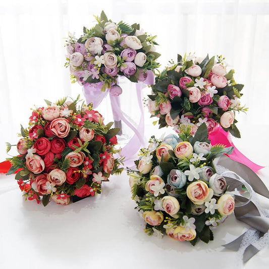 Wedding Bouquet Handmade Artificial Flower Rose Bouquet