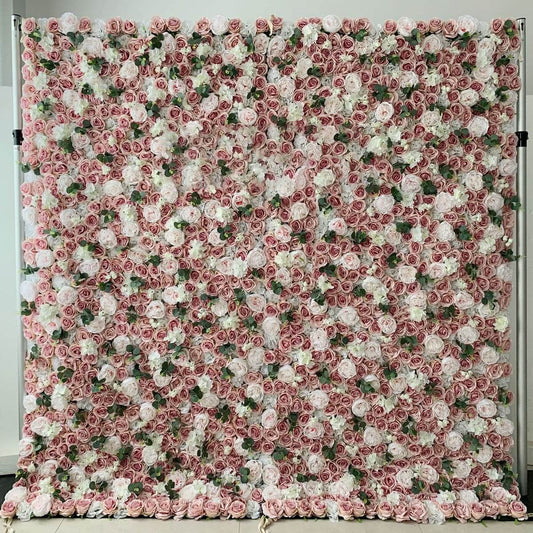 High Quality Wedding Stage Backdrop Artificial Rose Flower Wall For Decoration