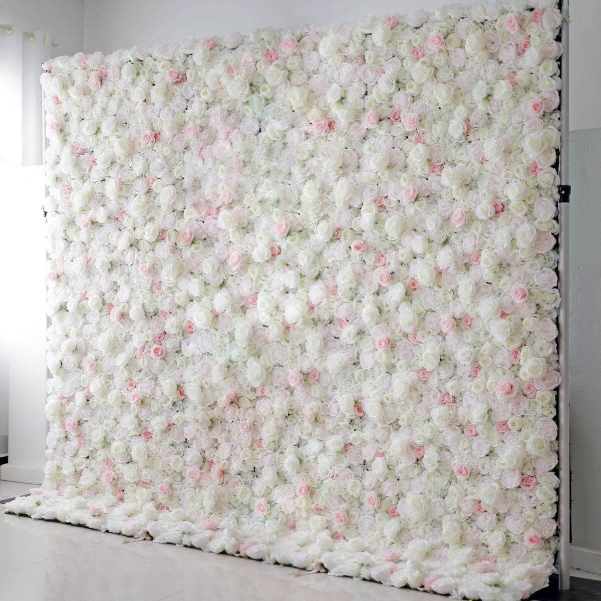 Luxury Artificial 3D Rolled Up Hotel Home Decoration for Wedding Party Ceiling Decoration Blush Pink Flower Wall