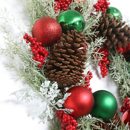 Christmas Nature Pine Cone Wreath Decoration For Indoor And Outdoor Use Decorative Flowers Wreaths
