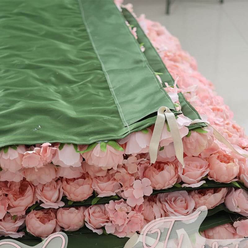 Wedding Pink Rose Rose Artificial 3D Flower Wall Backdrop