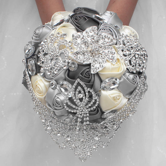 All Kinds Of Rhinestone Bouquet Korean Style Full Diamond Bride Wedding Artificial Flower Bouquet