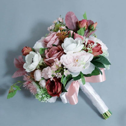 Stella Bouquets Artificial Flower Ball Bride Hand Bouquet Customization Rose Flower For Wedding Favors