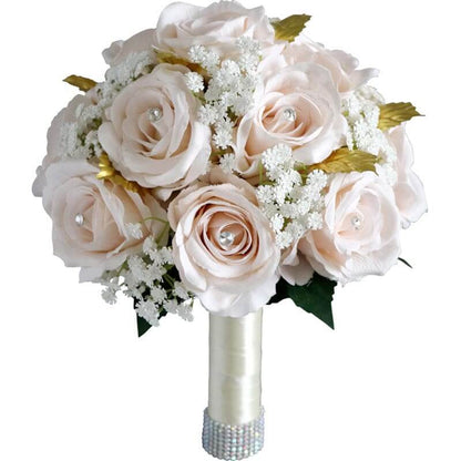 Stella Bouquets Artificial Flower Rose Flannel Holding Flowers Bride Wedding Holding Bouquet