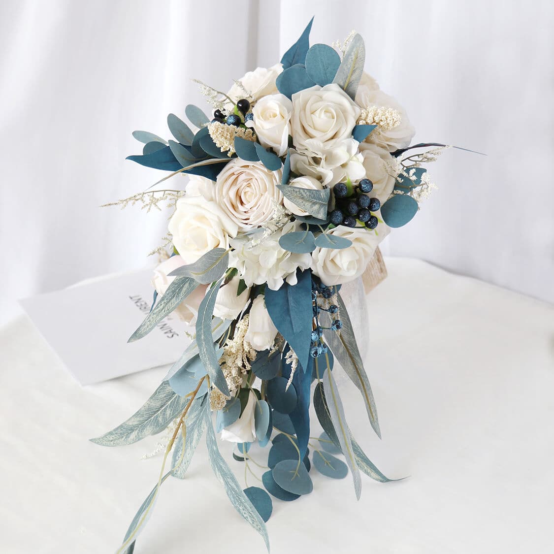 Stella Bouquets Wedding Bouquets for Bride Cascading Wedding Flower Teardrop Bridal Bouquet