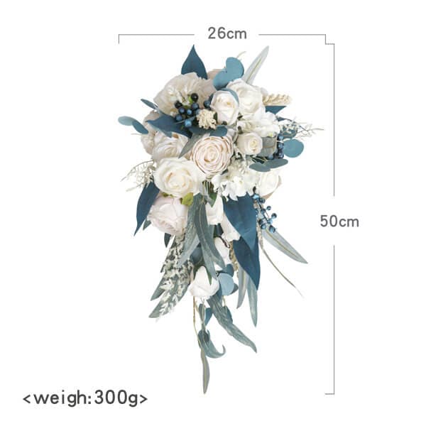 Stella Bouquets Wedding Bouquets for Bride Cascading Wedding Flower Teardrop Bridal Bouquet