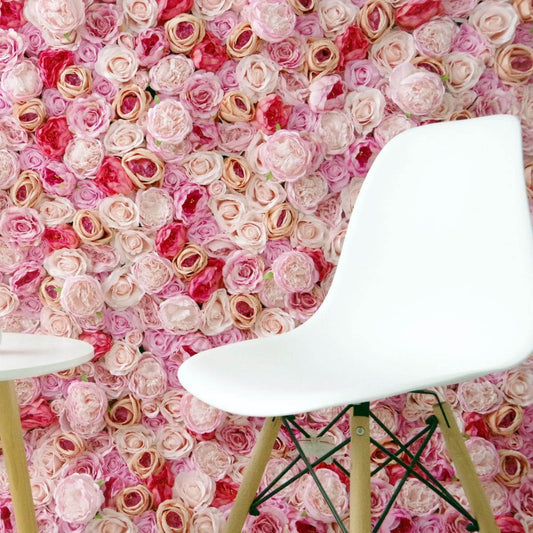 Wedding Pink Rose Rose Artificial 3D Flower Wall Backdrop