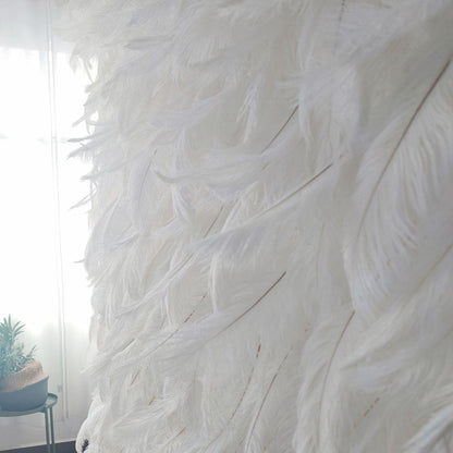 Silk Artificial Decorative White feather Wall White Feather Wall Wedding Decoration Feather Backdrop