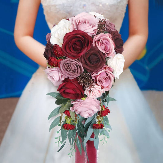Customized Wedding Waterfall Hand Hold Flowers Bride Wedding