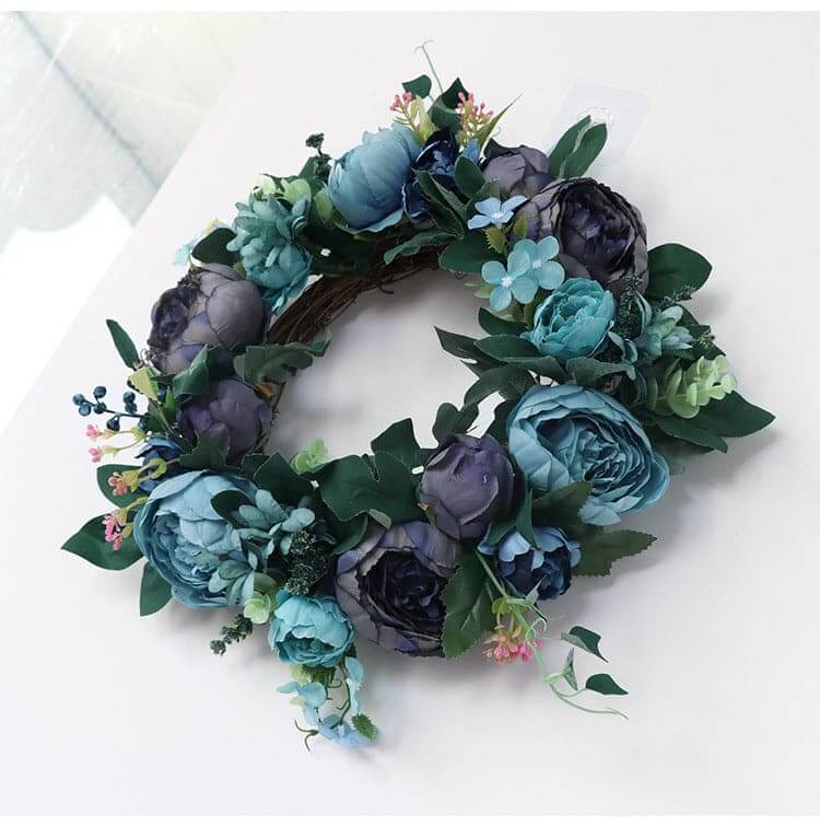 All Season Eucalyptus Peony Flower Wreath For Front Door Suitable For Wall Home And Farmhouse Decorations