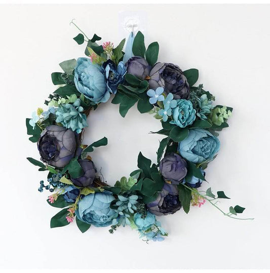 All Season Eucalyptus Peony Flower Wreath For Front Door Suitable For Wall Home And Farmhouse Decorations