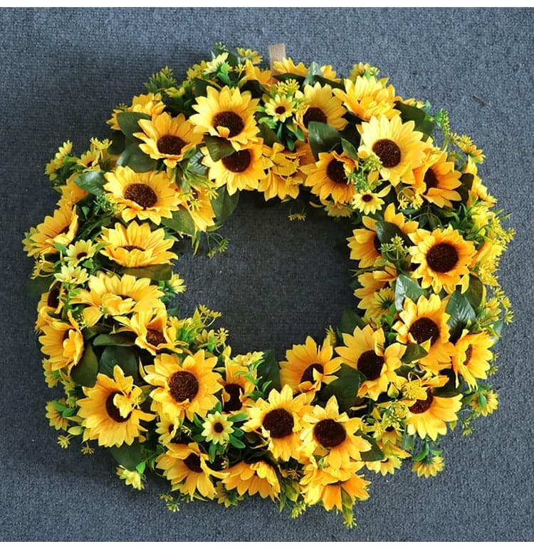 Artificial Flower Sunflower Wreath Artificial Home Decoration Wreath