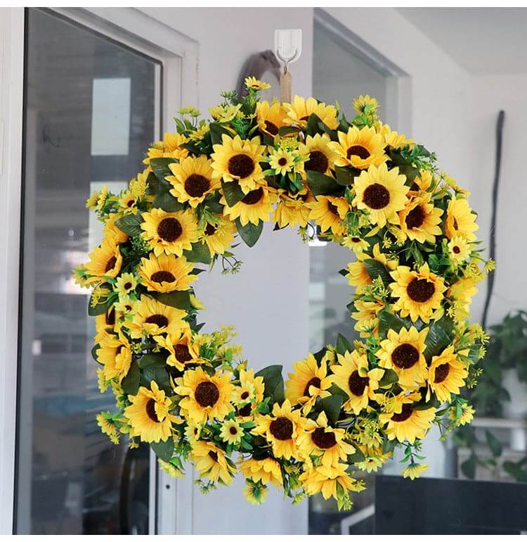 Artificial Flower Sunflower Wreath Artificial Home Decoration Wreath