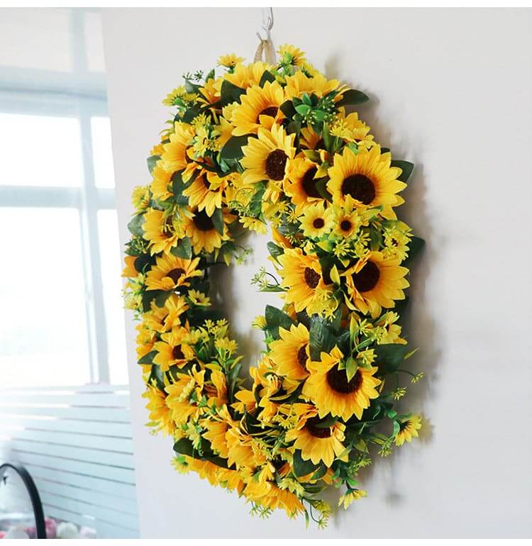 Artificial Flower Sunflower Wreath Artificial Home Decoration Wreath