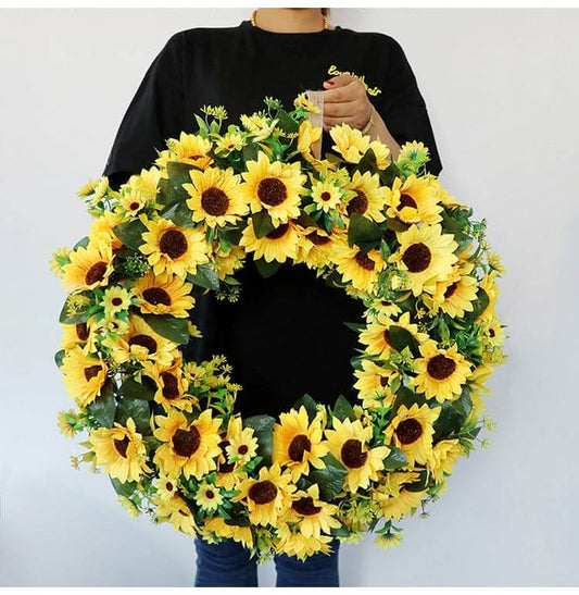 Artificial Flower Sunflower Wreath Artificial Home Decoration Wreath