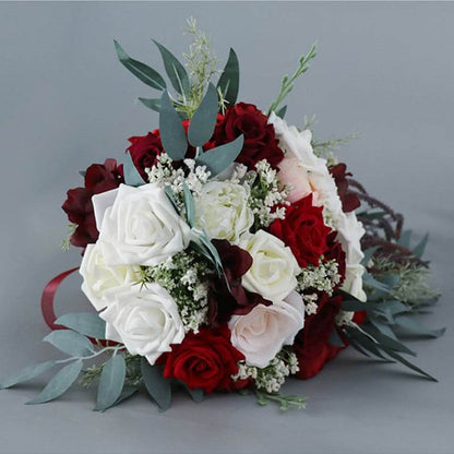 Stella Bouquets Artificial Silk Rose Bridal Bouquets Wedding