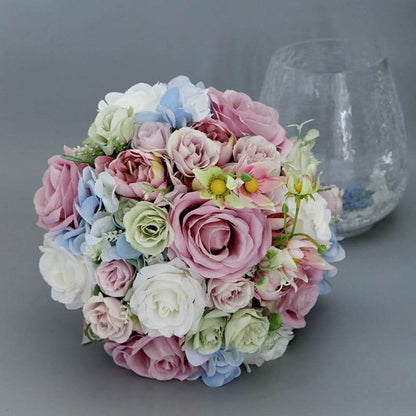 European Wedding Flower Bouquet Simulation Rose Bride Holding Flower Home Decoration Bouquet