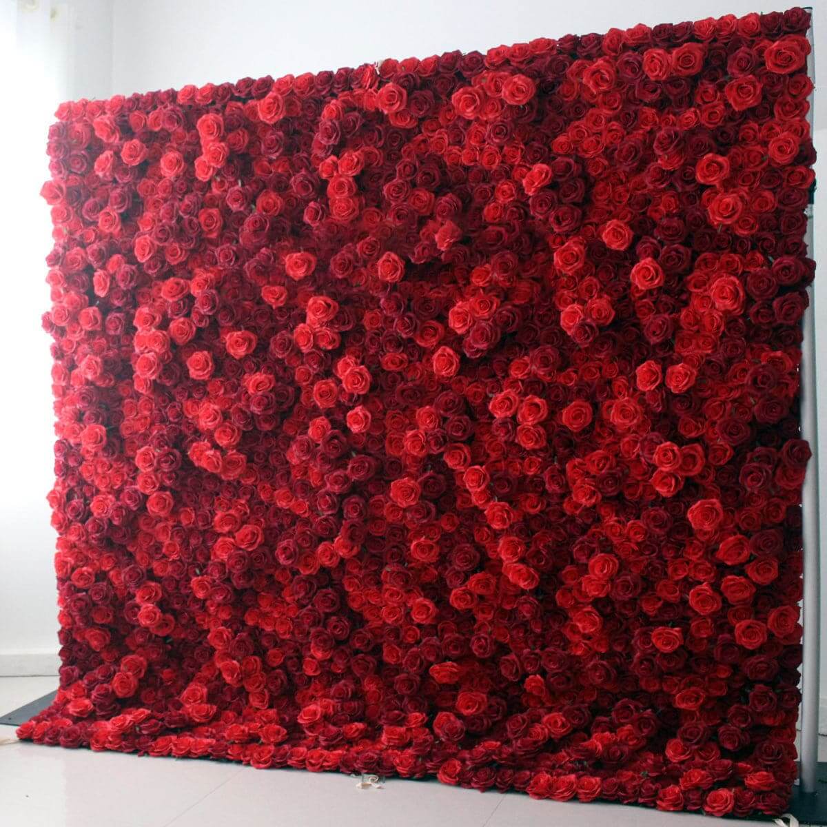 3D Roll Up Artificial Silk Peony and Rose Flowers Wall Backdrop Panel Wedding Decoration Artificial Flowers Wall