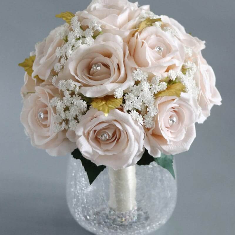 Stella Bouquets Artificial Flower Rose Flannel Holding Flowers Bride Wedding Holding Bouquet