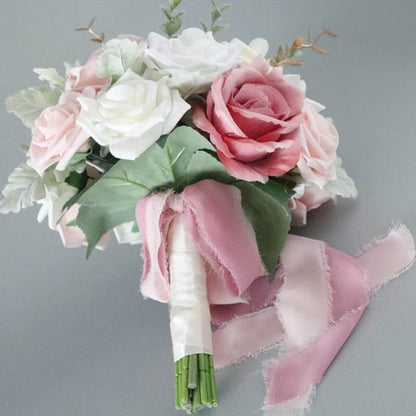 Stella Bouquets Artificial Wedding Flowers Bridal Bouquets Bridesmaid Holding Simulation Flowers Rose Artificial Bridal Bouquet