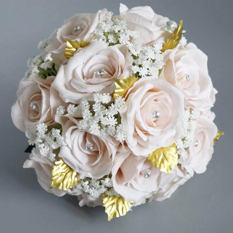 Stella Bouquets Artificial Flower Rose Flannel Holding Flowers Bride Wedding Holding Bouquet