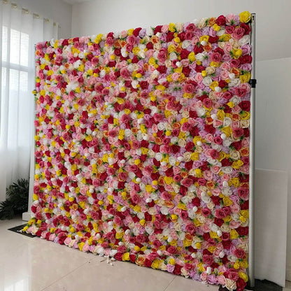 Romantic Artificial Flowers Wall For Photographic Backgrounds Wedding Background Decoration