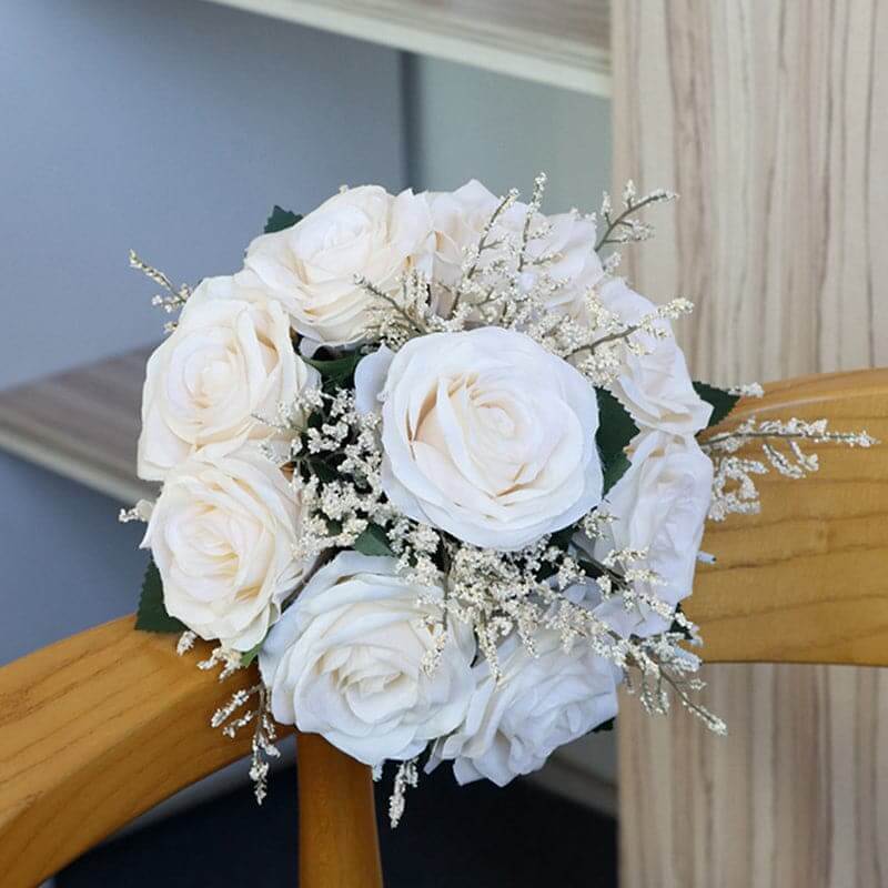 High Quality Silk Wedding Flower Bouquet Artificial Rose Flower Party Decoration Wedding Bridal Bouquet