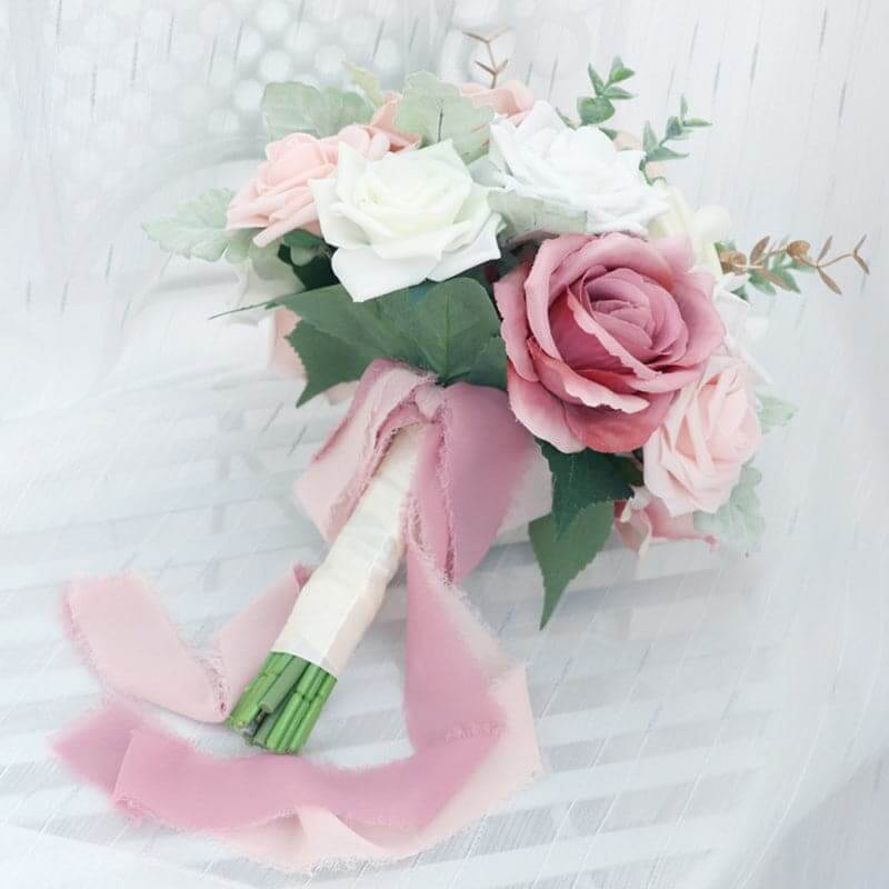 Stella Bouquets Artificial Wedding Flowers Bridal Bouquets Bridesmaid Holding Simulation Flowers Rose Artificial Bridal Bouquet