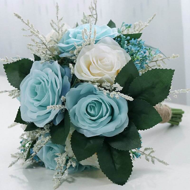 High Quality Silk Wedding Flower Bouquet Artificial Rose Flower Party Decoration Wedding Bridal Bouquet