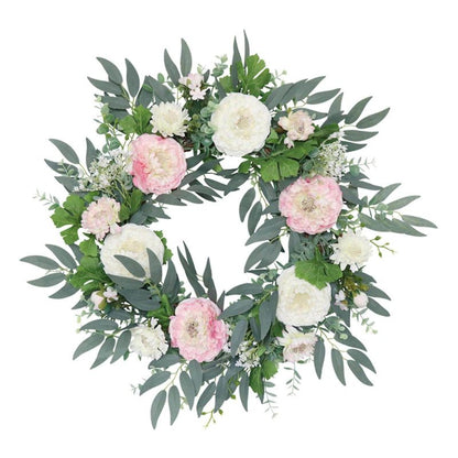 STELLA Artificial Wreath Front Door Wreath Artificial Spring Wreath Valentine Mother's Day Wreath for Wall Wedding Party Home Decor