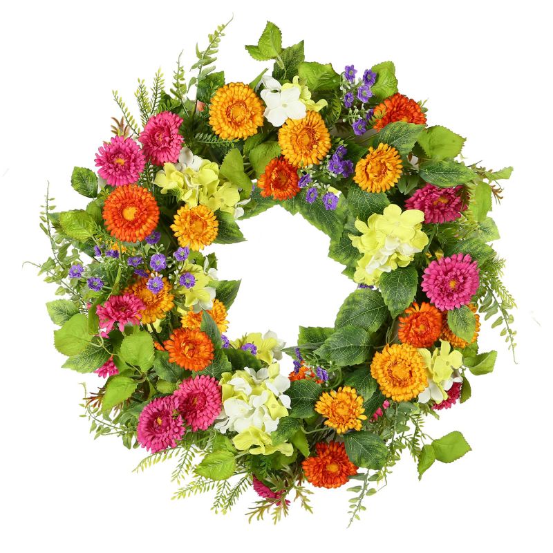 Spring Wreaths for Front Door Artificial Flower Wreaths Home Outdoor Decor