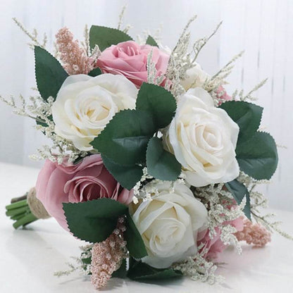 High Quality Silk Wedding Flower Bouquet Artificial Rose Flower Party Decoration Wedding Bridal Bouquet