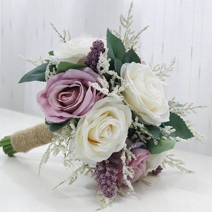 High Quality Silk Wedding Flower Bouquet Artificial Rose Flower Party Decoration Wedding Bridal Bouquet