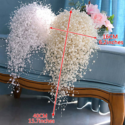 Decoration luxury Pearls Bridal Bouquet Romantic Wedding Flower Decor