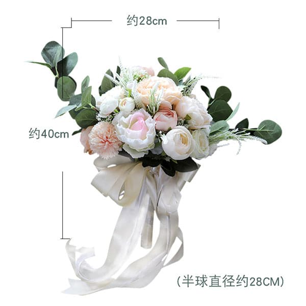 The Bride Holds A Bouquet Of Eucalyptus Leaves Roses Peony Wedding Bouquet Silk Bride Holding Bouquet