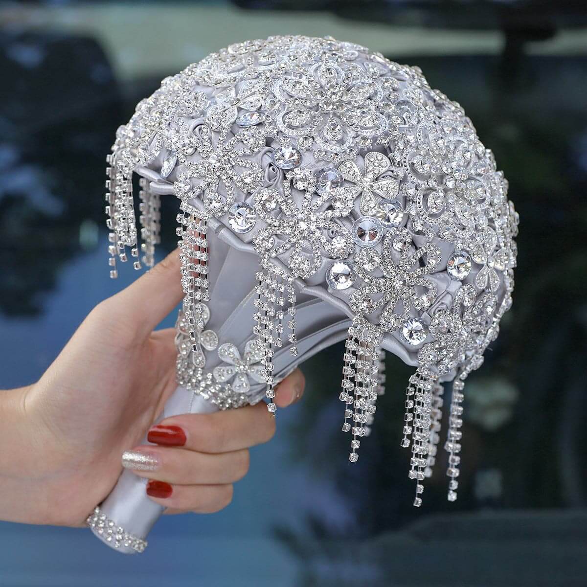 Rhinestone Water Drop Bouquet Bride Holding Bouquet Luxury Wedding Bouquets