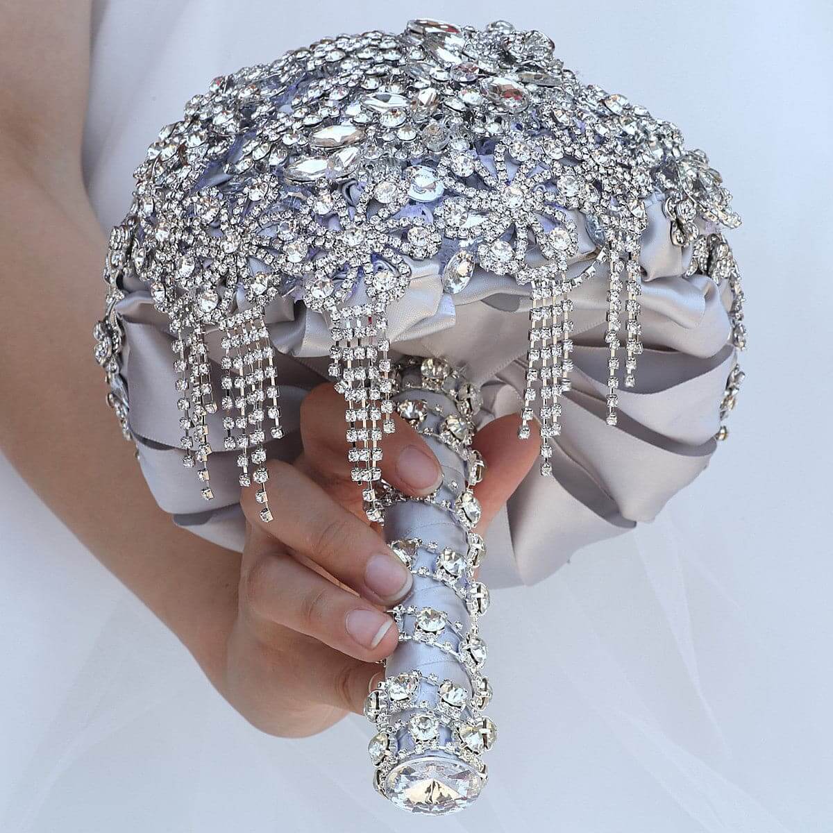 Crystal Luxury Water Drop Bouquet Bride Holding Bouquet Luxury Wedding Bouquets