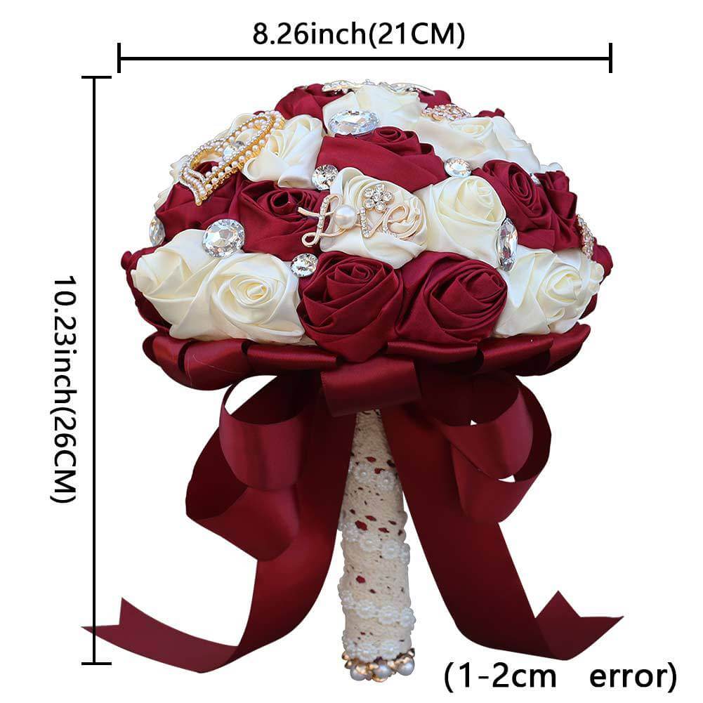 Most Popular Bridal Two-color Bouquet Rose Flower Bud Bouquet Wedding Accessories