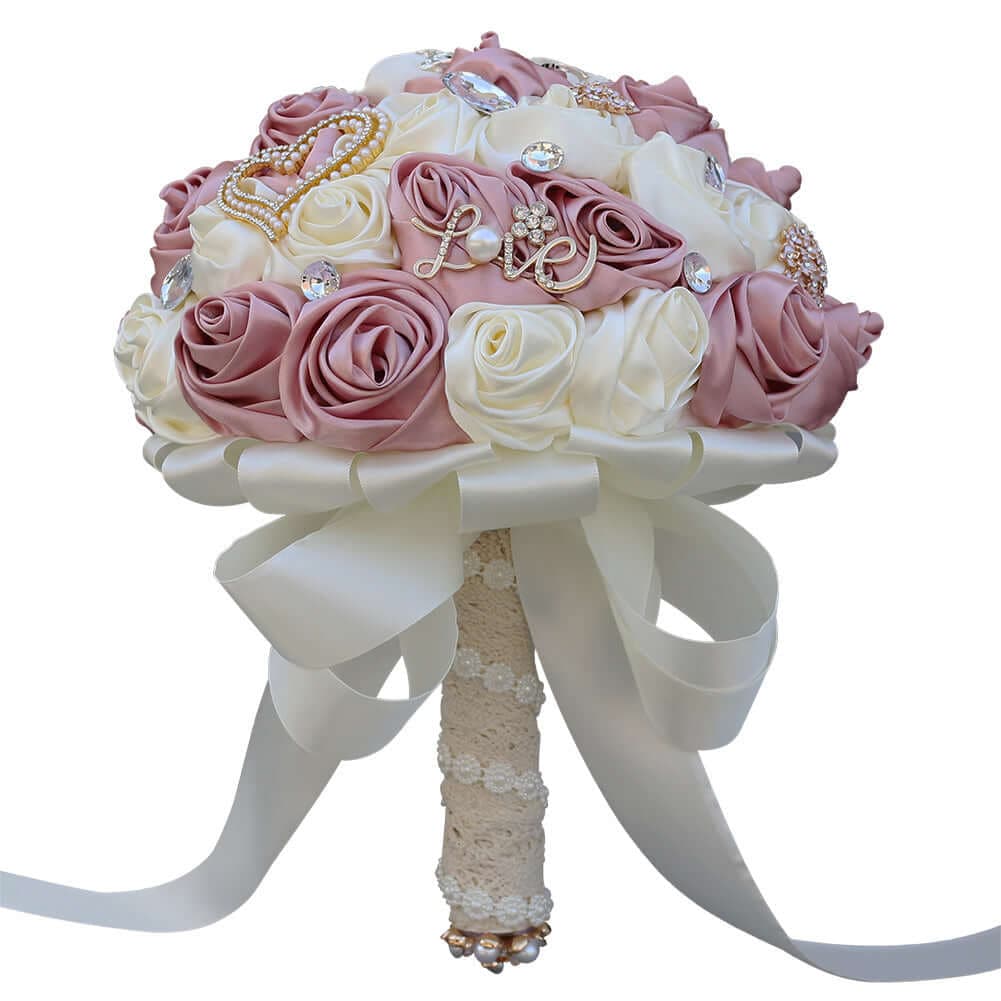 Most Popular Bridal Two-color Bouquet Rose Flower Bud Bouquet Wedding Accessories