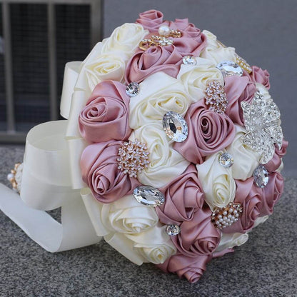 Most Popular Bridal Two-color Bouquet Rose Flower Bud Bouquet Wedding Accessories