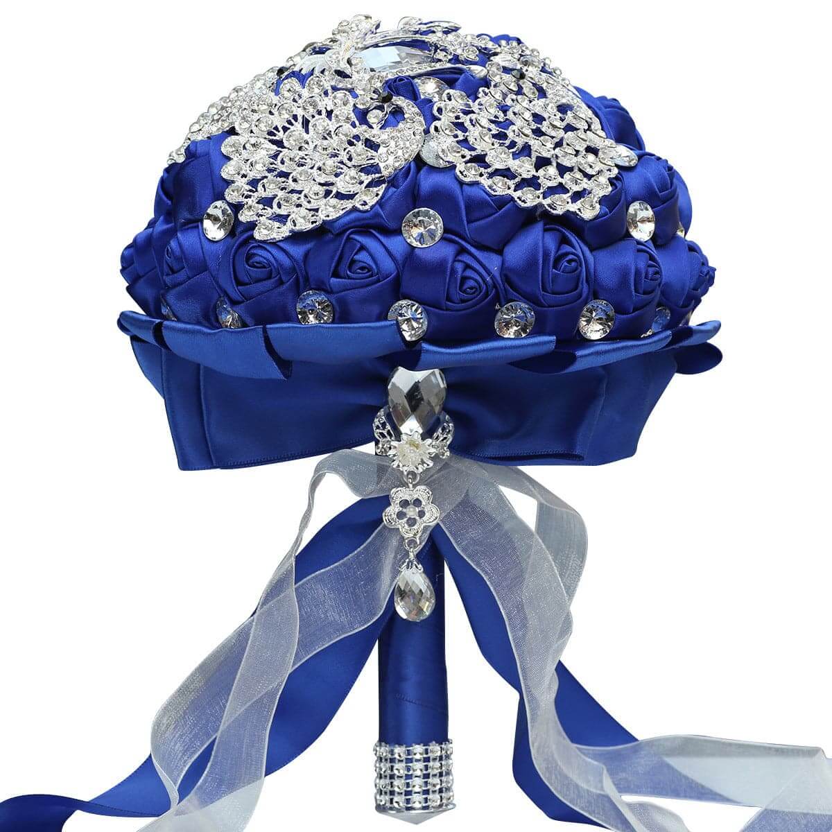 Wedding Flower Bride Hand  Flowers Luxurious Artificial Bouquets For Bridal With Diamonds