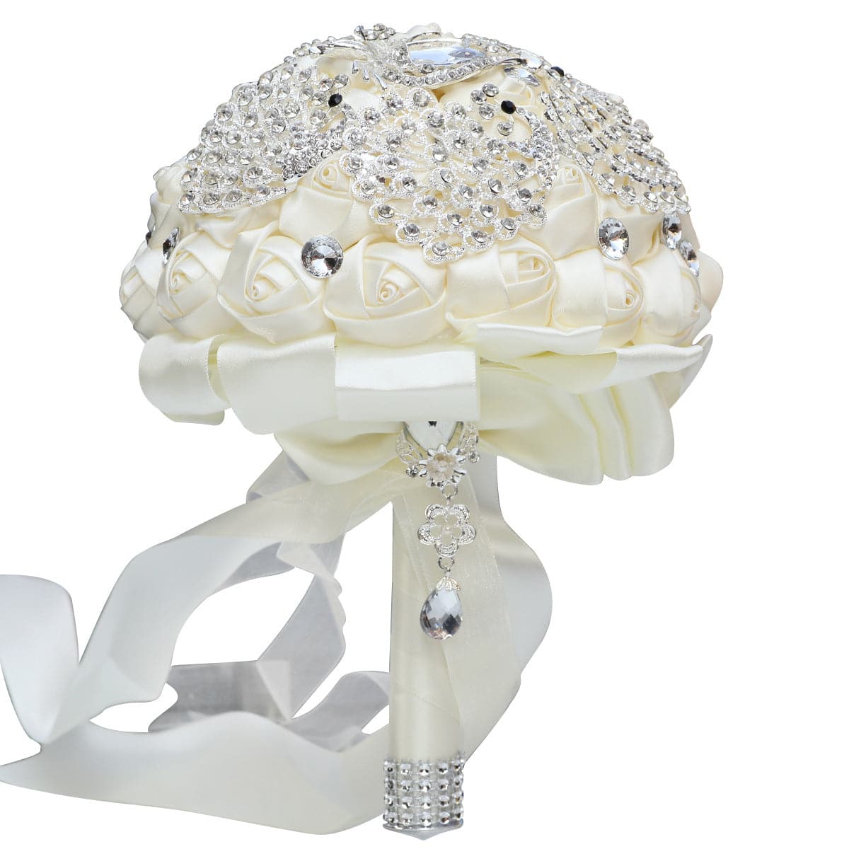 Wedding Flower Bride Hand  Flowers Luxurious Artificial Bouquets For Bridal With Diamonds