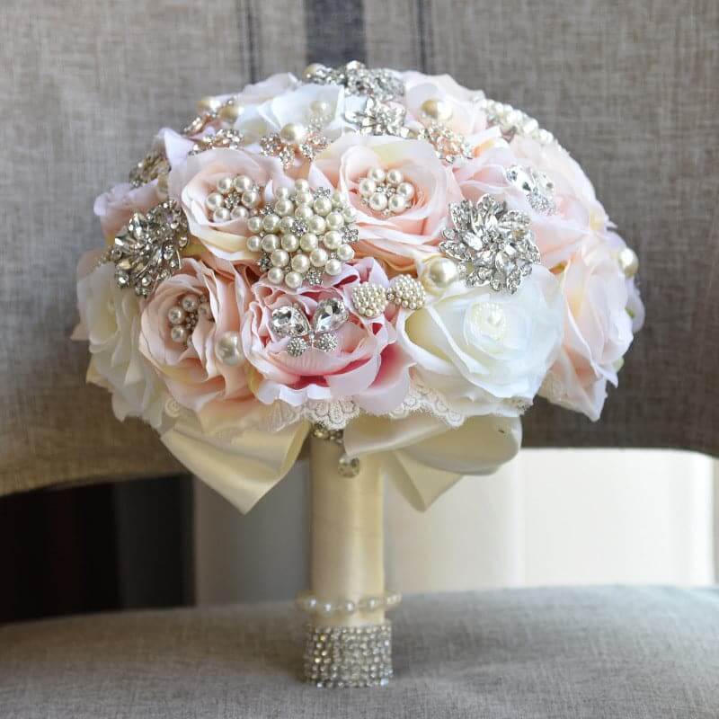 Silk Rose Bouquet Artificial Flower Rose Bride Flower Bouquet For Wedding