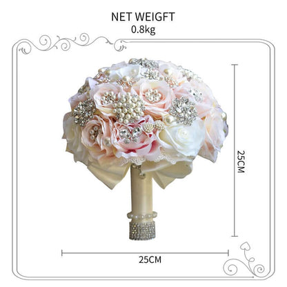 Silk Rose Bouquet Artificial Flower Rose Bride Flower Bouquet For Wedding