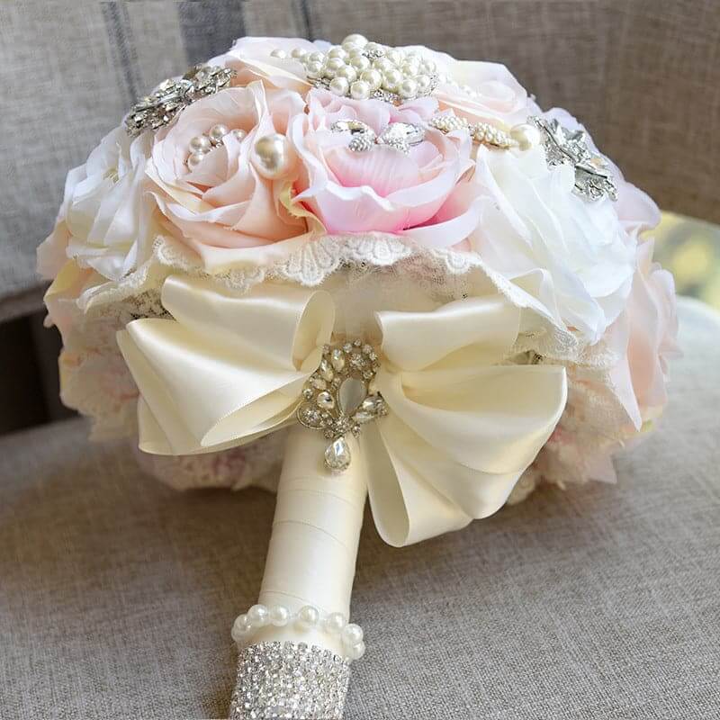 Silk Rose Bouquet Artificial Flower Rose Bride Flower Bouquet For Wedding